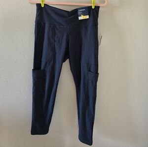Old Navy Powersoft 7/8 High Rise Navy Leggings with Pockets